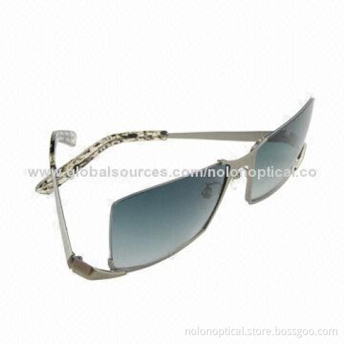 Metal Sunglasses with Marble Temple, Customized Logos Available